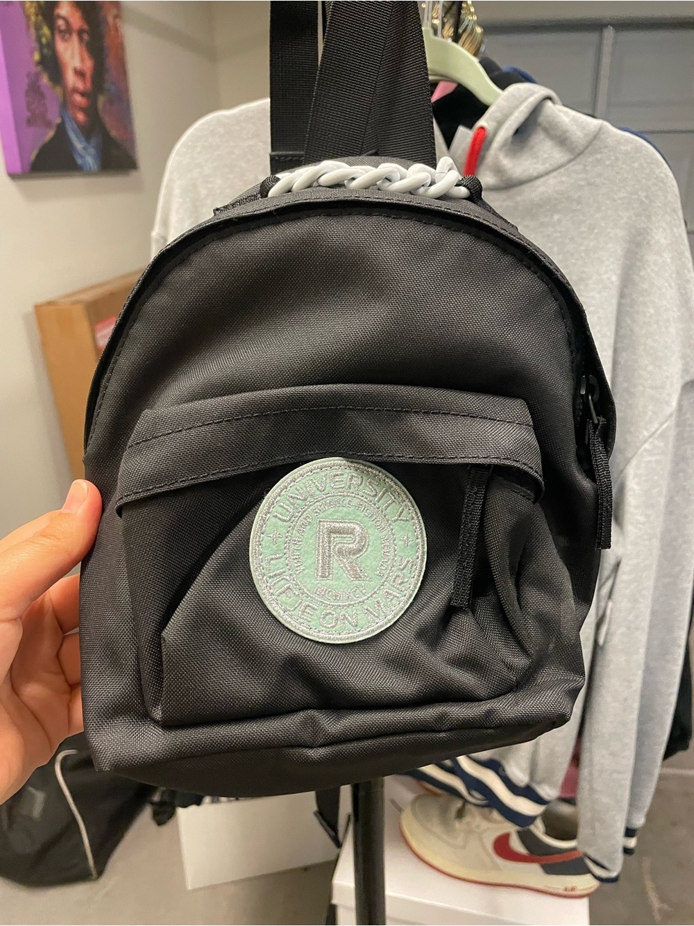 Raf Simons Mini Backpack with Mint Patch